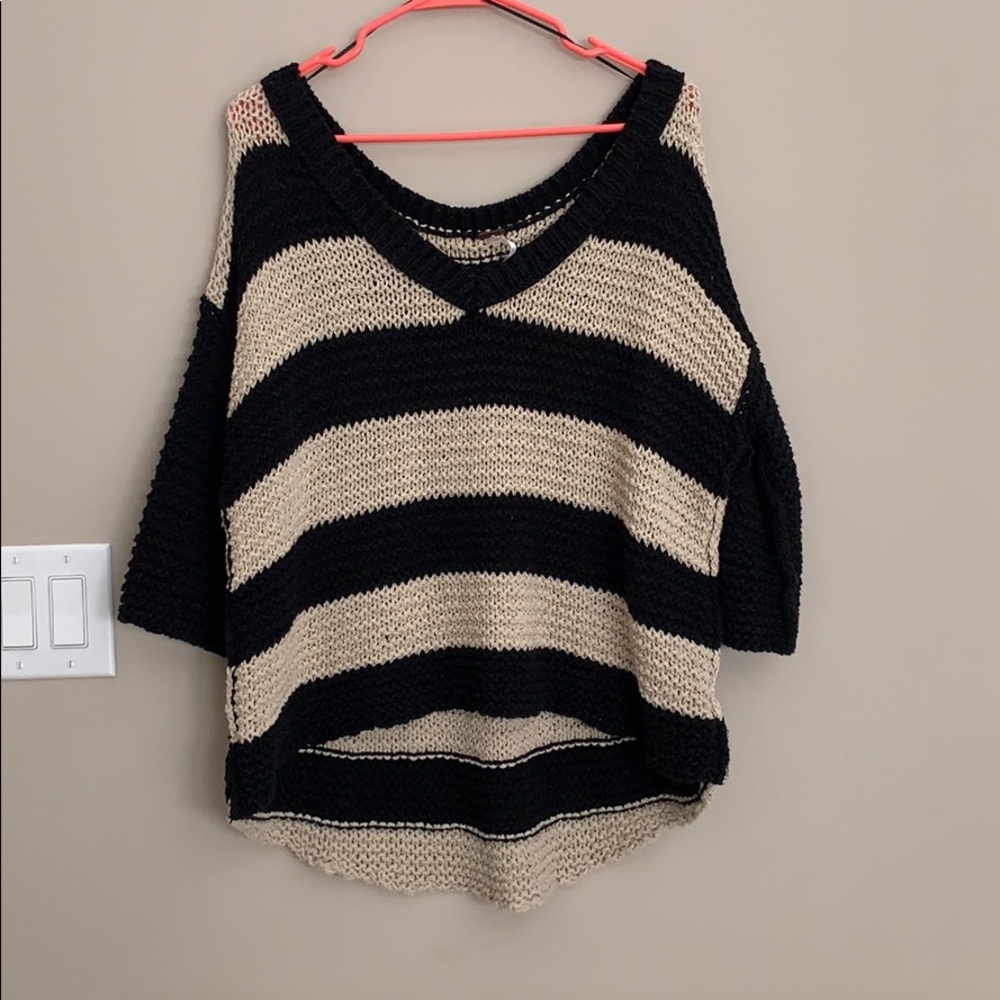 Free People striped sweater size Large